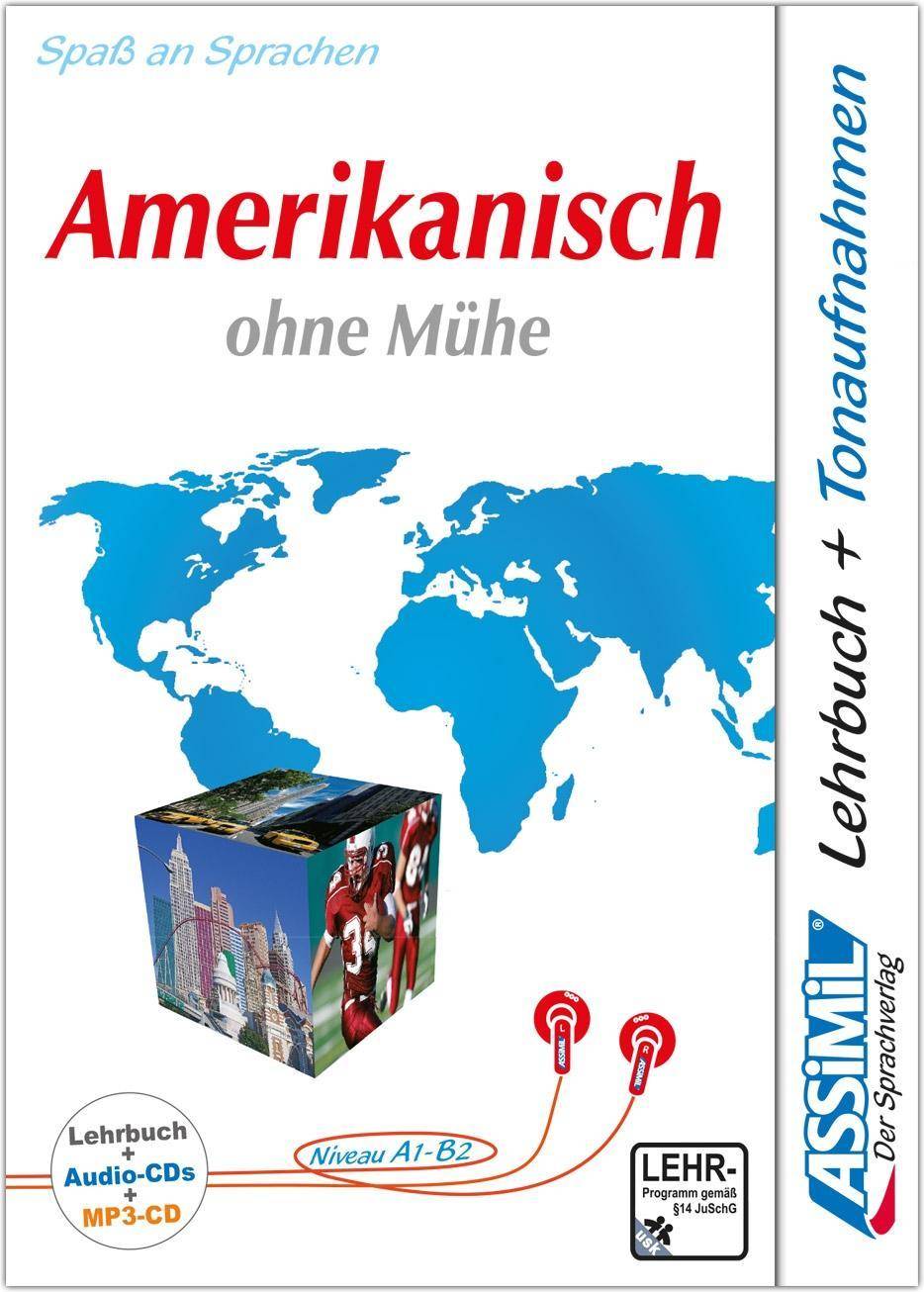 Assimil Amerikanisch ohne Mühe, Lehrbuch + 4 Audio-CDs + 1 mp3-CD Niveau A1-B2