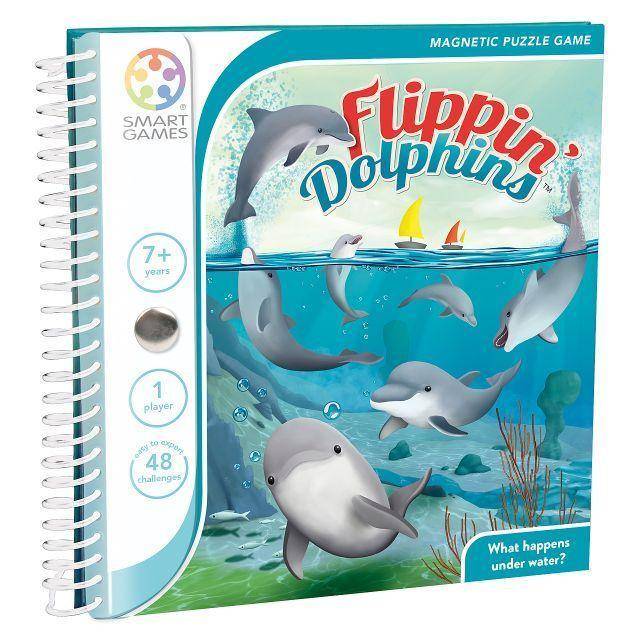 Flippin Dolphins Spieleranzahl: 1, Logikspiel, 48 Aufgaben leicht bis knifflig, Magnetische Reisespiele
