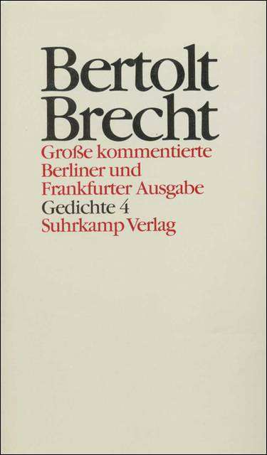 Gedichte. Tl.4 Gedichte und Gedichtfragmente 1928-1939