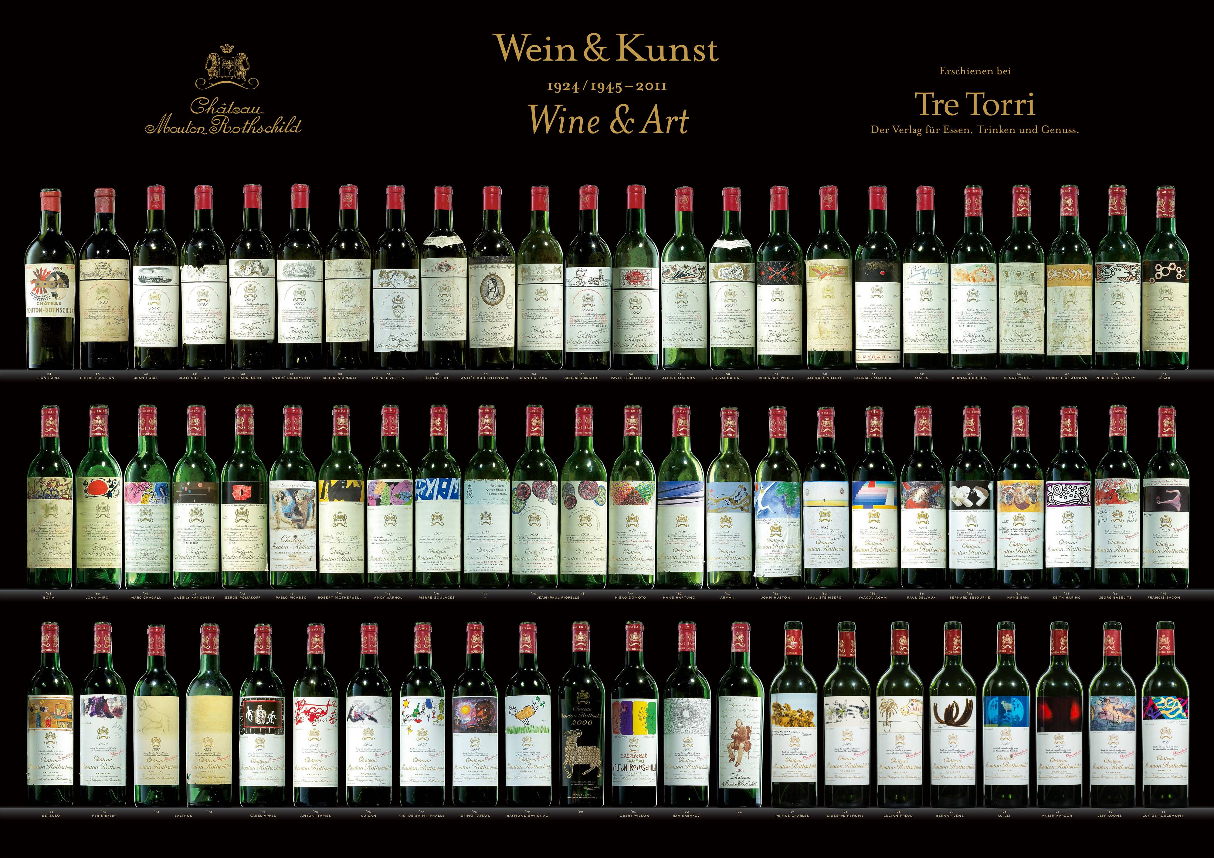 Chateau Mouton Rothschild Weinprobe & Kunst 1924 /1945-2011 Tasting & Art - Das Poster