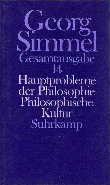 Hauptprobleme der Philosophie. Philosophische Kultur Hrsg. v. Rüdiger Kramme u. Otthein Rammstedt