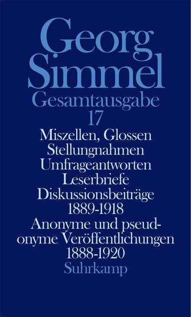 Miszellen, Glossen, Stellungnahmen, Umfrageantworten, Leserbriefe, Diskussionsbeiträge 1889-1918, Anonyme und pseudonyme Veröffentlichungen 1888-192