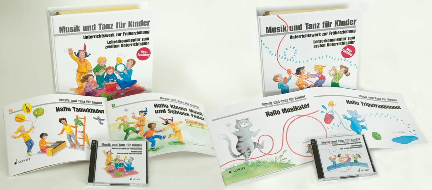 Die Neuausgabe komplett, 1. und 2. Unterrichtsjahr, 4 Kinderhefte, 2 Lehrer-Ordner u. 4 Audio-CDs Enth.: Kinderhefte 1-4, 2 Lehrerkommentare (in