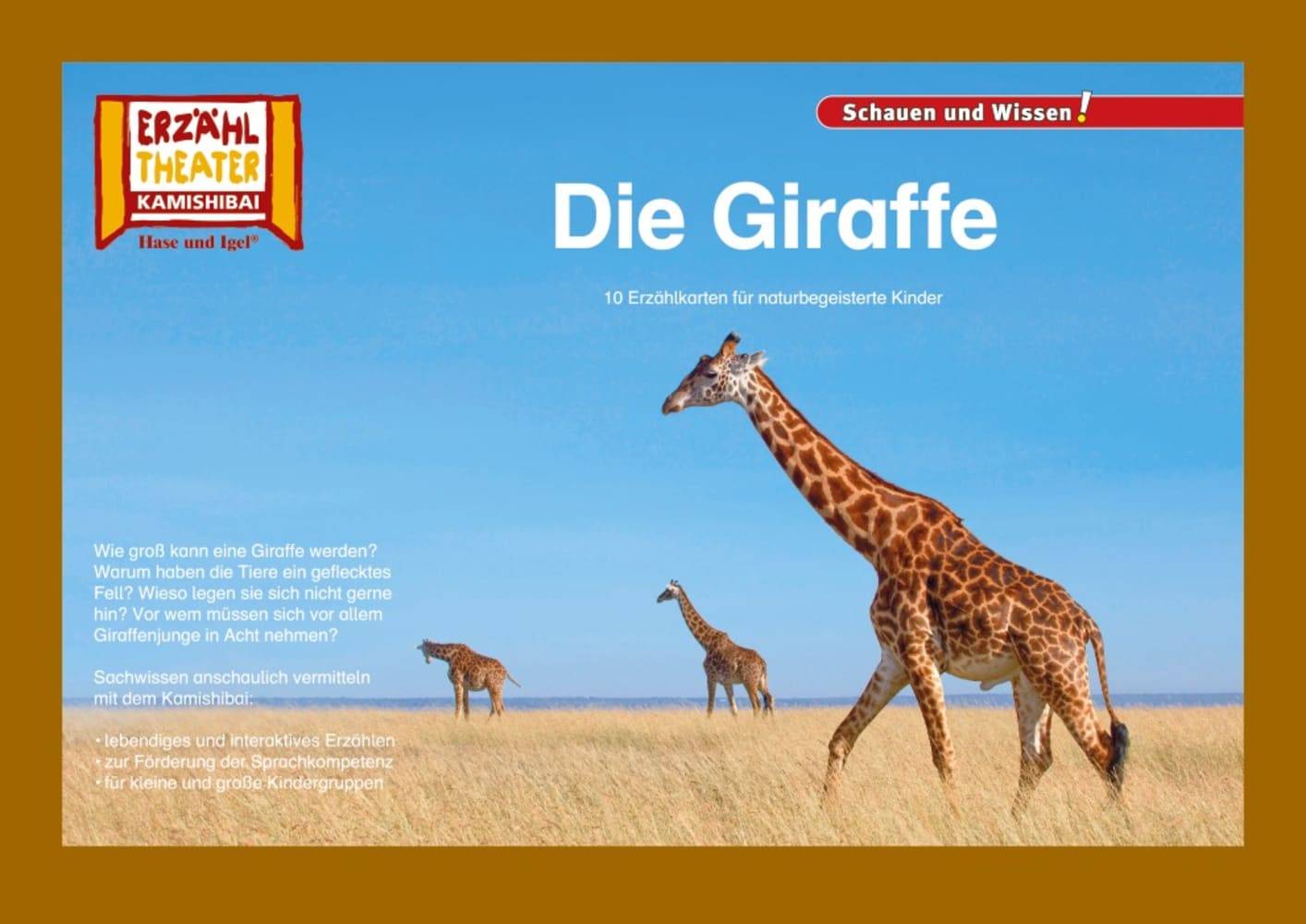 Kamishibai: Die Giraffe 10 Fotobildkarten für das Erzähltheater