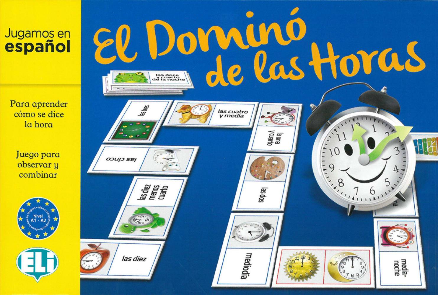 El Dominó de las Horas (Spiel) Gamebox. Domino-Spiel mit 48 Dominokarten und Spielanleitung
