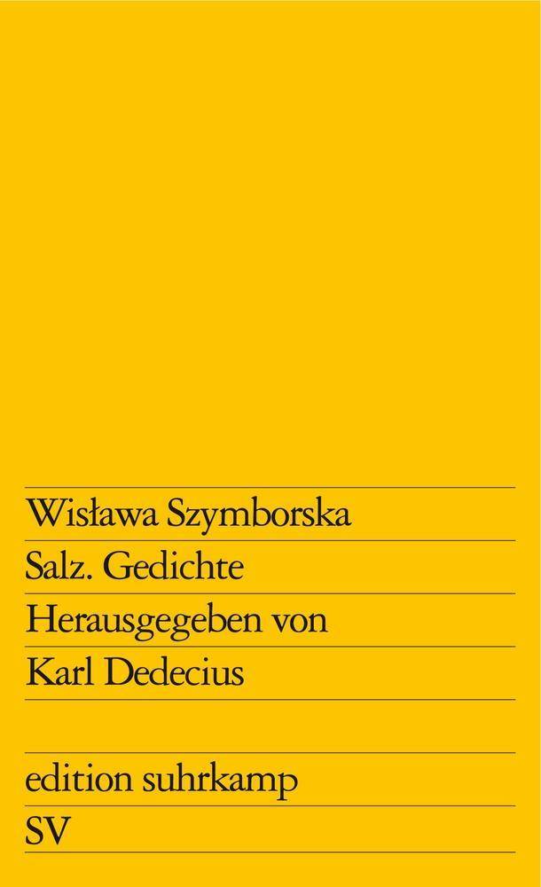 Salz Gedichte. Übertr. u. hrsg. v. Karl Dedecius