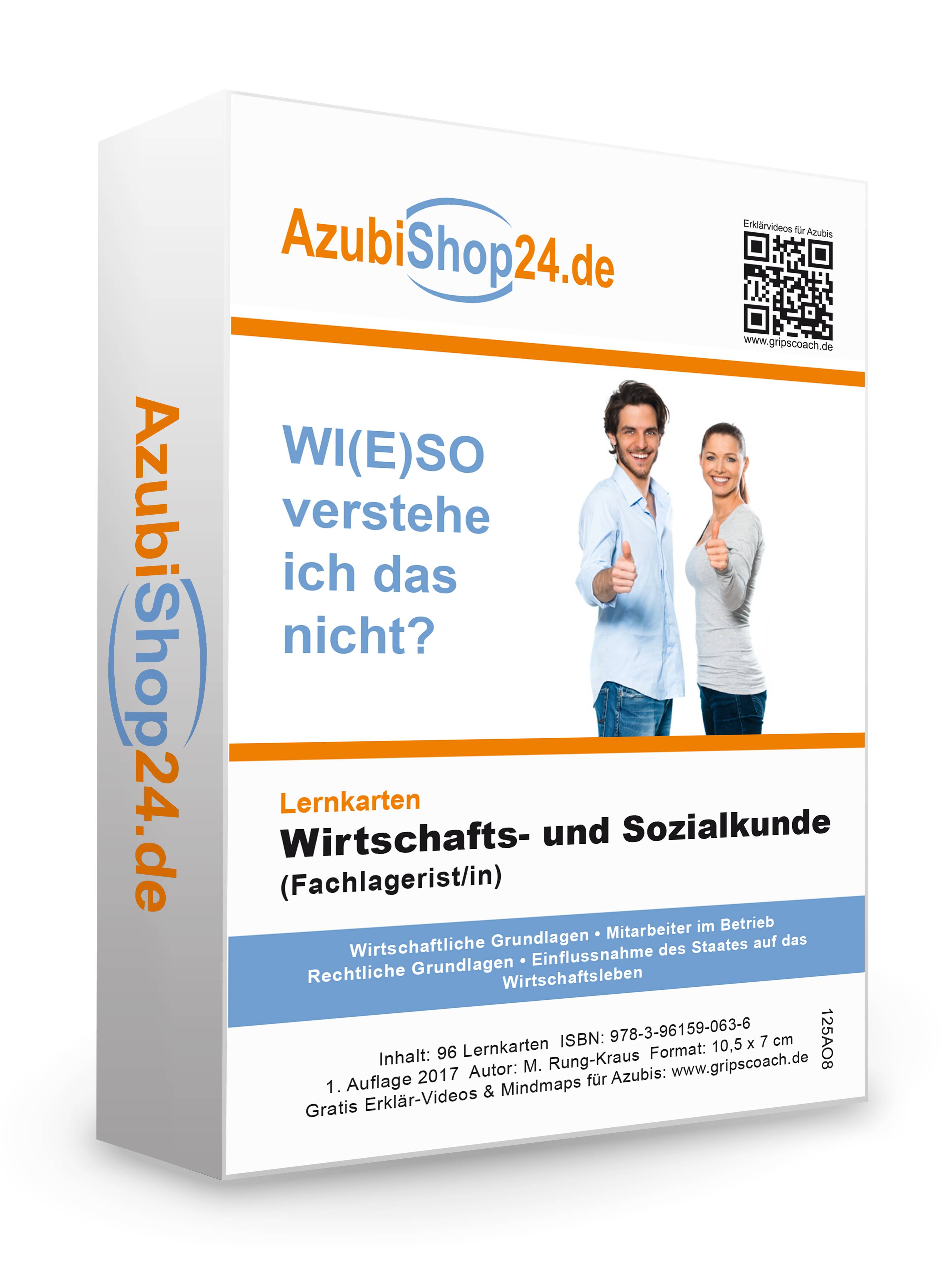 AzubiShop24.de Lernkarten Wirtschafts- und Sozialkunde (Fachlagerist/in) .Wiso Prüfungswissen Prüfungsvorbereitung