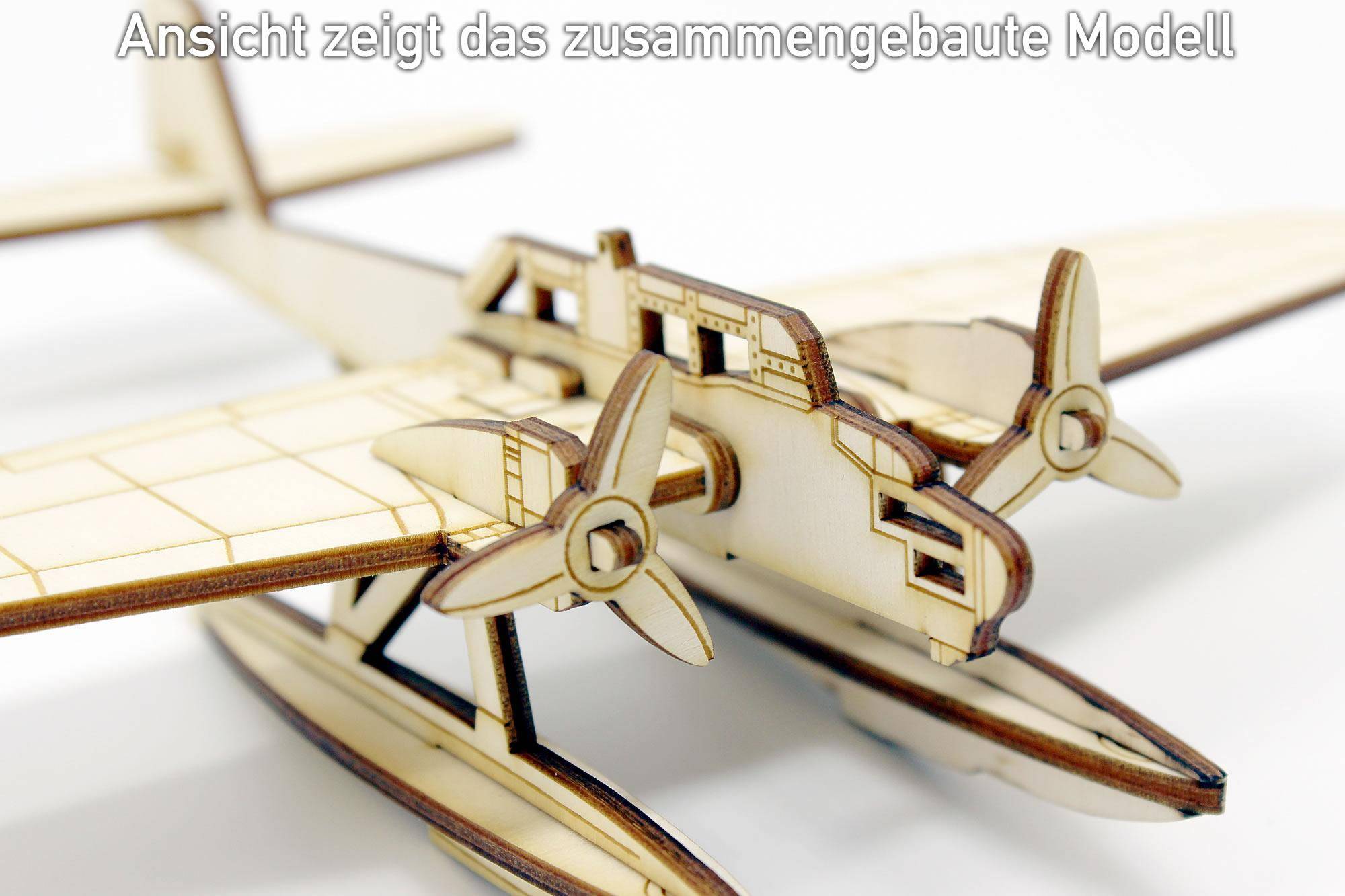 Laubsägevorlage Wasserflugzeug Laubsägevorlage für ein zweimotoriges Wasserflugzeug aus hochwertigem 3mm Pappelsperrholz