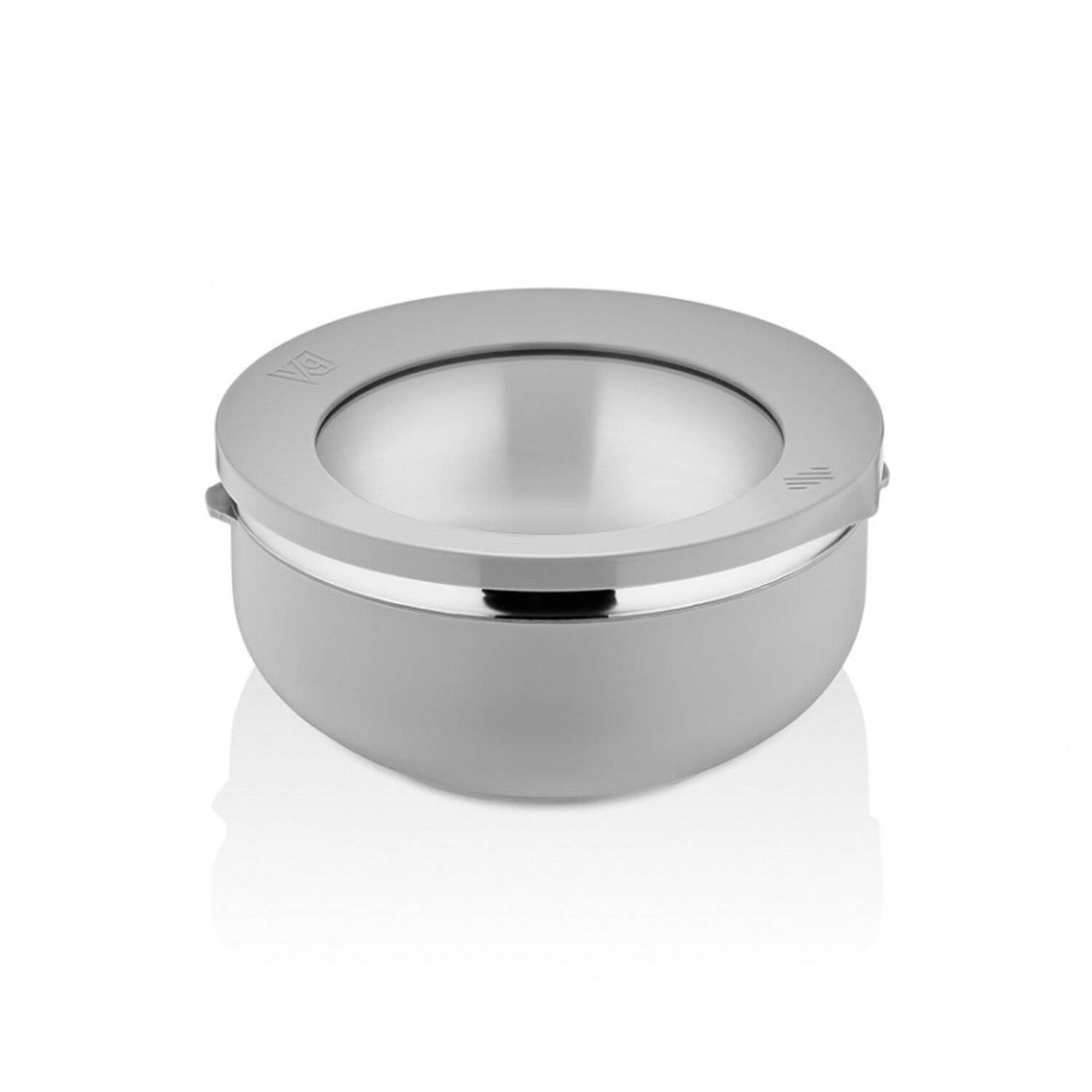 Vip Ahmet 800ml Rundes Vakuum Aufbewahrungsbox Set Vorratsbehälter Set Vorratsdosen Stapelbar für Küche Silber