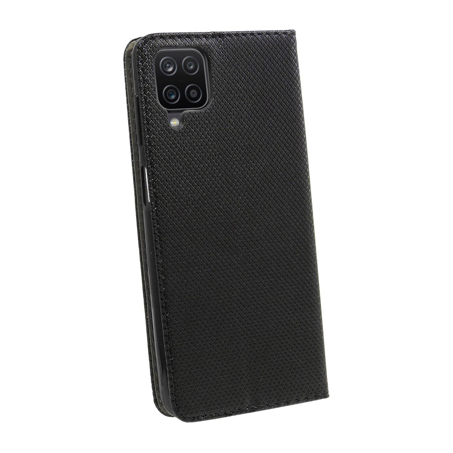 Buch Tasche "Smart" für SAMSUNG GALAXY M12 ( M127F ) Handy Hülle Etui Schutzhülle mit Standfunktion, Kartenfach Schwarz