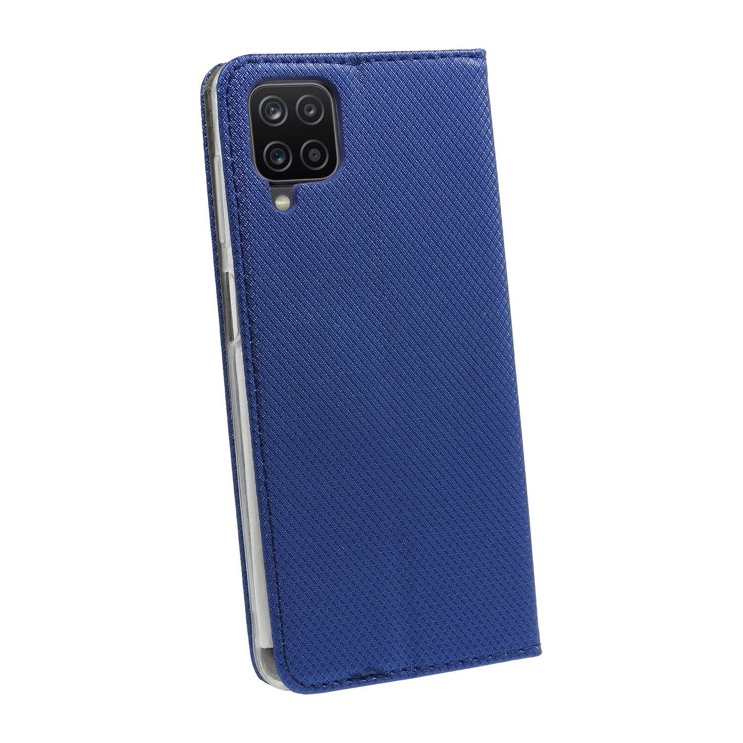 Buch Tasche "Smart" für SAMSUNG GALAXY M12 ( M127F ) Handy Hülle Etui Schutzhülle mit Standfunktion, Kartenfach Blau