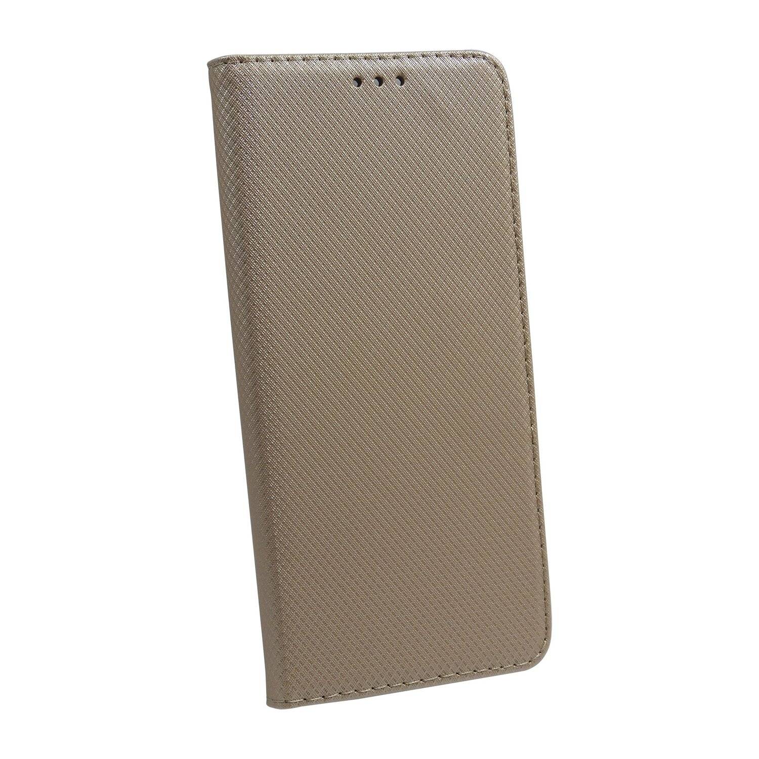 Buch Tasche "Smart" für SAMSUNG GALAXY M12 ( M127F ) Handy Hülle Etui Schutzhülle mit Standfunktion, Kartenfach Gold