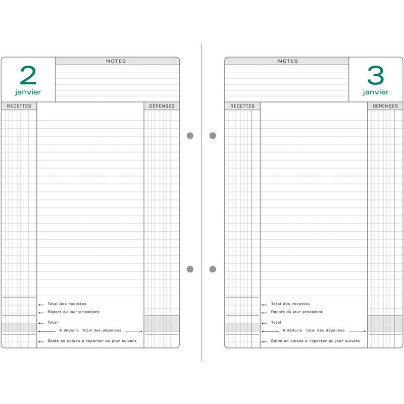 EXACOMPTA Nachfüllung für "Perpétuel Caisse"
