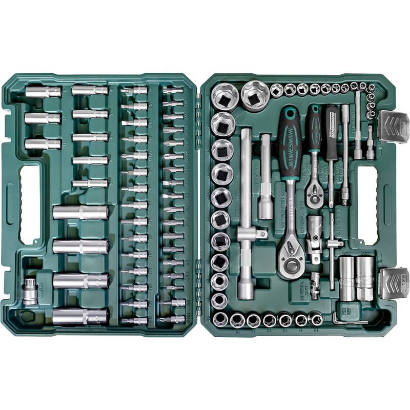 BRÜDER MANNESMANN Steckschlüssel-Satz 1/4" + 1/2", 94-teilig