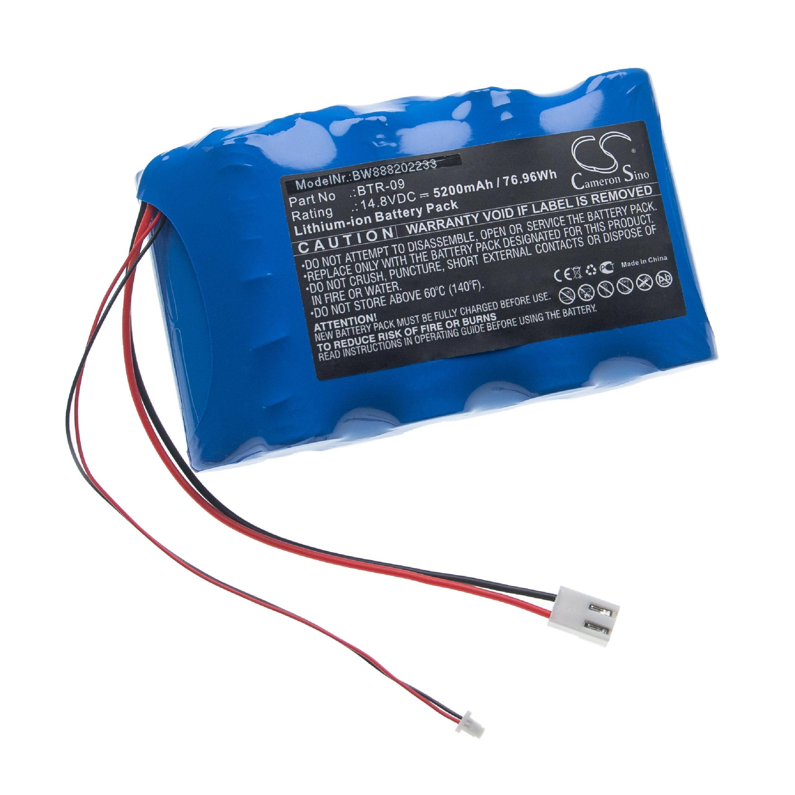 vhbw Akku kompatibel mit Fujikura FSM-80C+, FSM-80S, FSM-70S, FSM-80C Messgerät (5200 mAh, 14,8 V, Li-Ion)