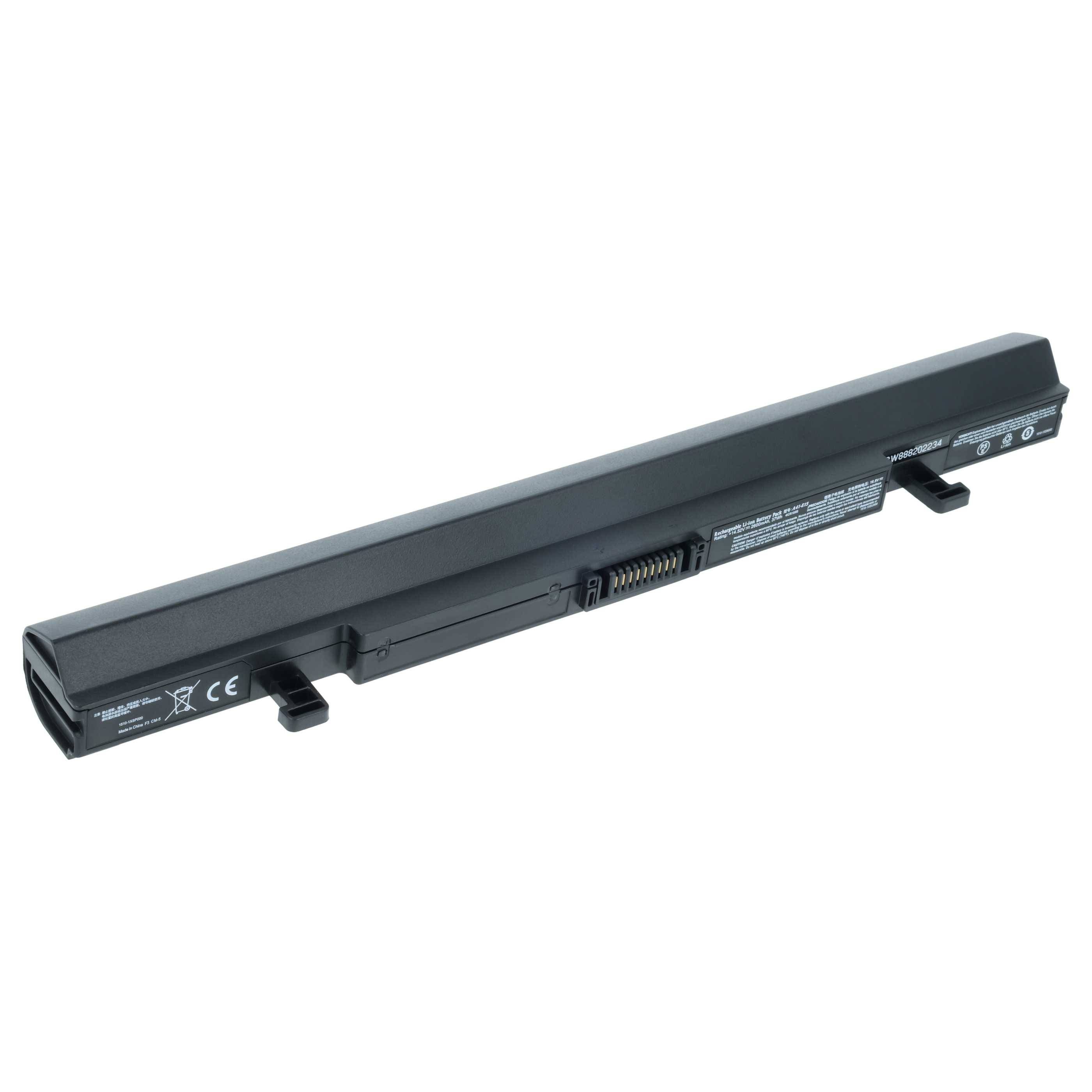 vhbw Akku kompatibel mit Medion MD99970, MD 60394, MD 60488, MD60394, MD60488, MD60489, MD 60489 Notebook (2600 mAh, 15,2 V, Li-Ion)