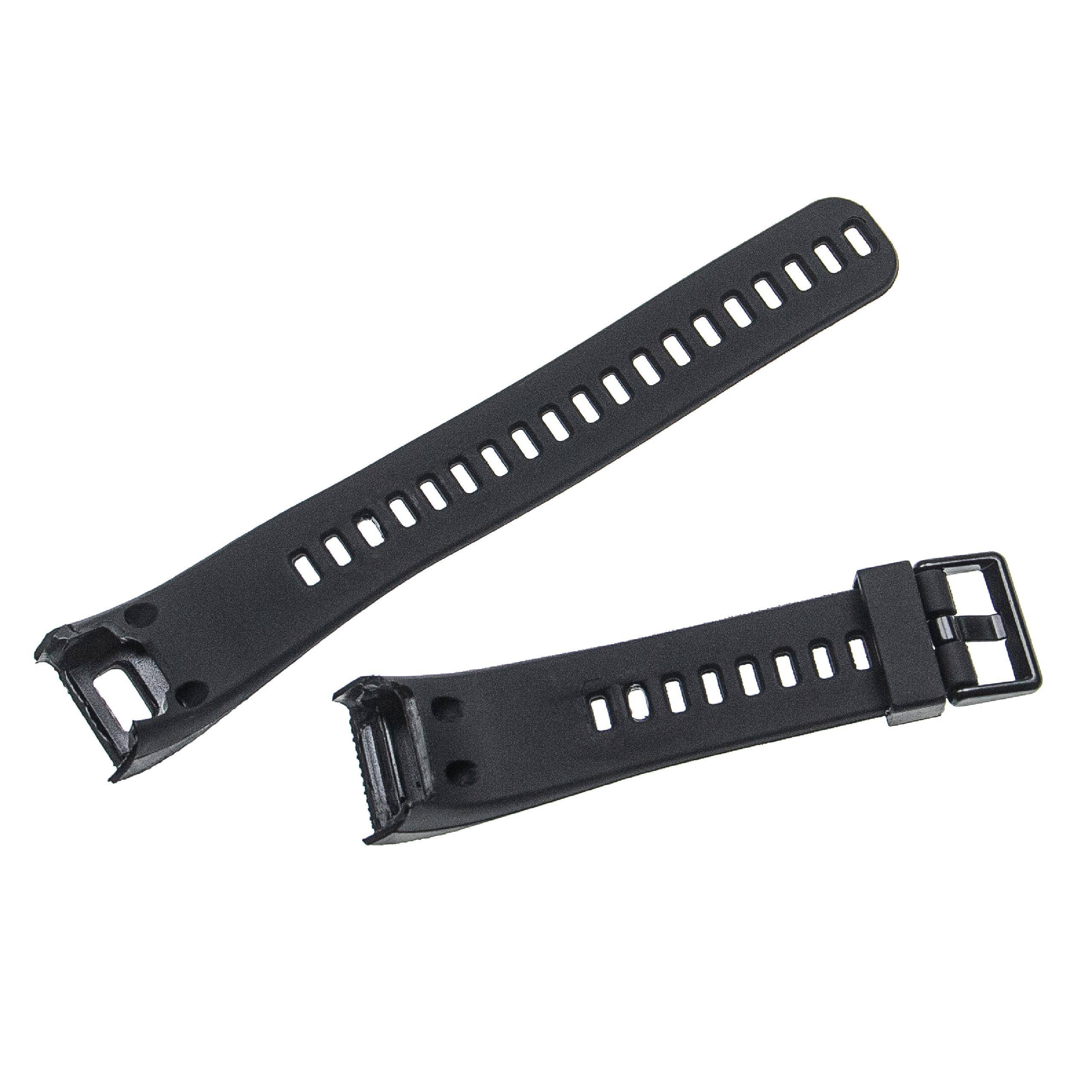 vhbw Ersatz Armband kompatibel mit Garmin Vivosmart HR Fitnessuhr, Smartwatch - 12,7 + 8,8 cm TPU schwarz