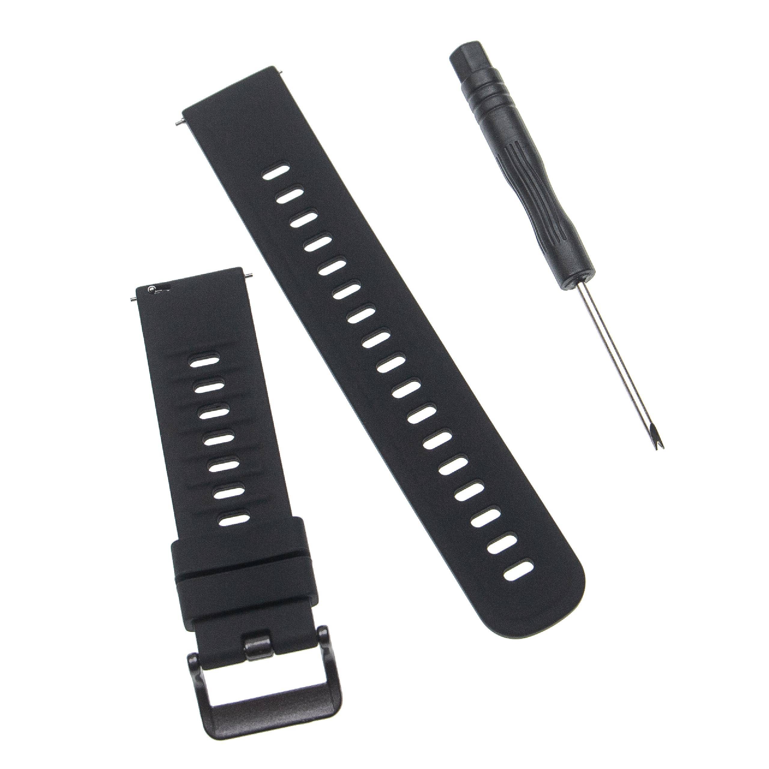 vhbw Ersatz Armband kompatibel mit Amazfit Neo Fitnessuhr, Smartwatch - 12 + 8,5 cm Silikon schwarz