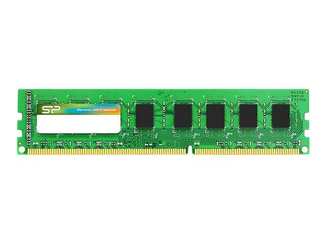Grünes Computerspeichermodul mit goldfarbenen Steckkontakten und fünf schwarzen Chips auf weißem Hintergrund.