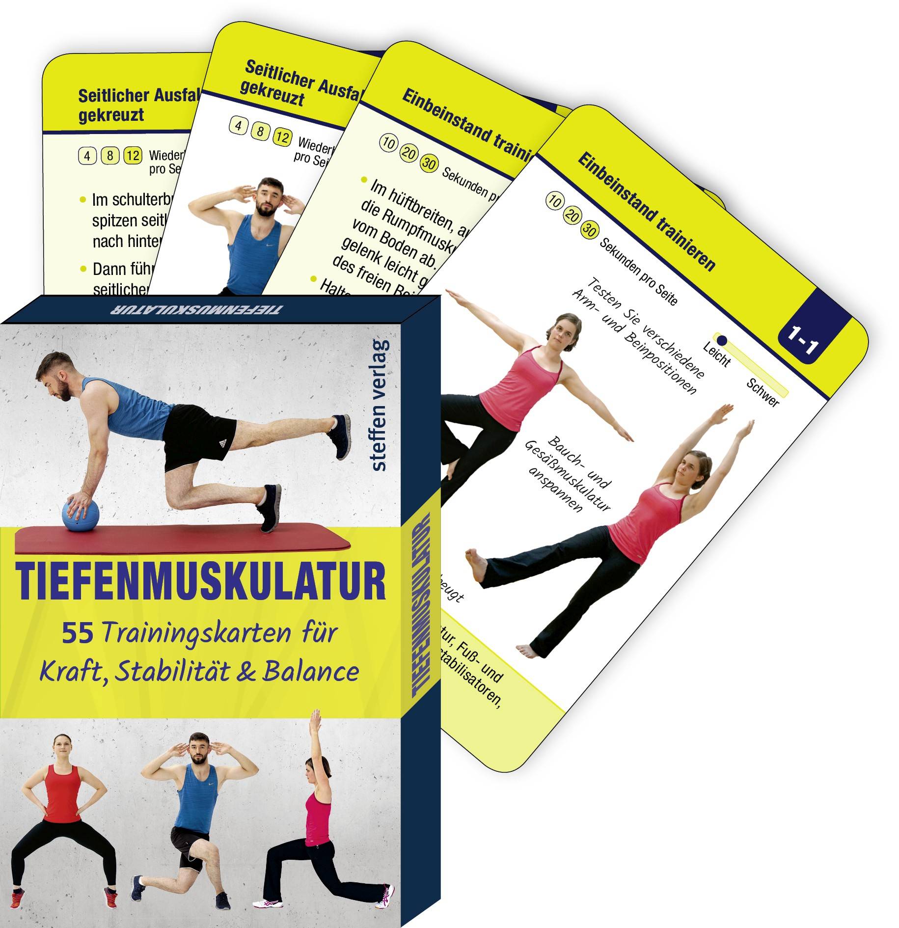 Trainingskarten Tiefenmuskulatur 55 Trainingskarten für Kraft, Stabilität & Balance