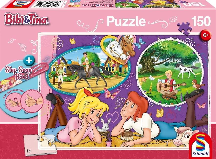 Bibi & Tina, Freundinnen für immer (Kinderpuzzle) Anzahl Teile: 150, Maße (B/H): 43,5 x 29 cm, Puzzle, Mit Slap-Snap-Band, Bibi & Tina