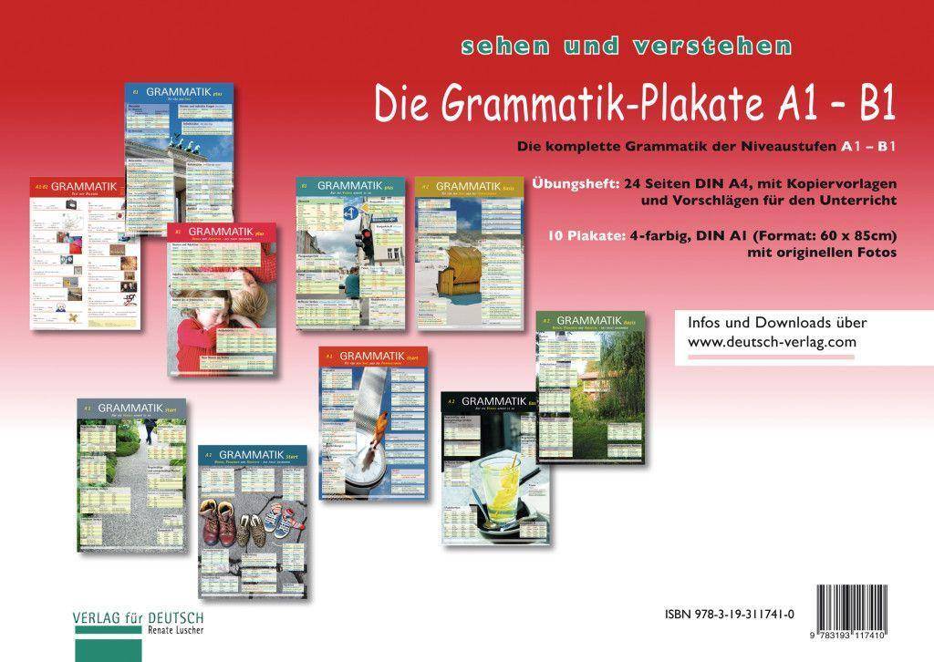 Die Grammatik-Plakate A1-B1 Übungsheft und 10 Plakate