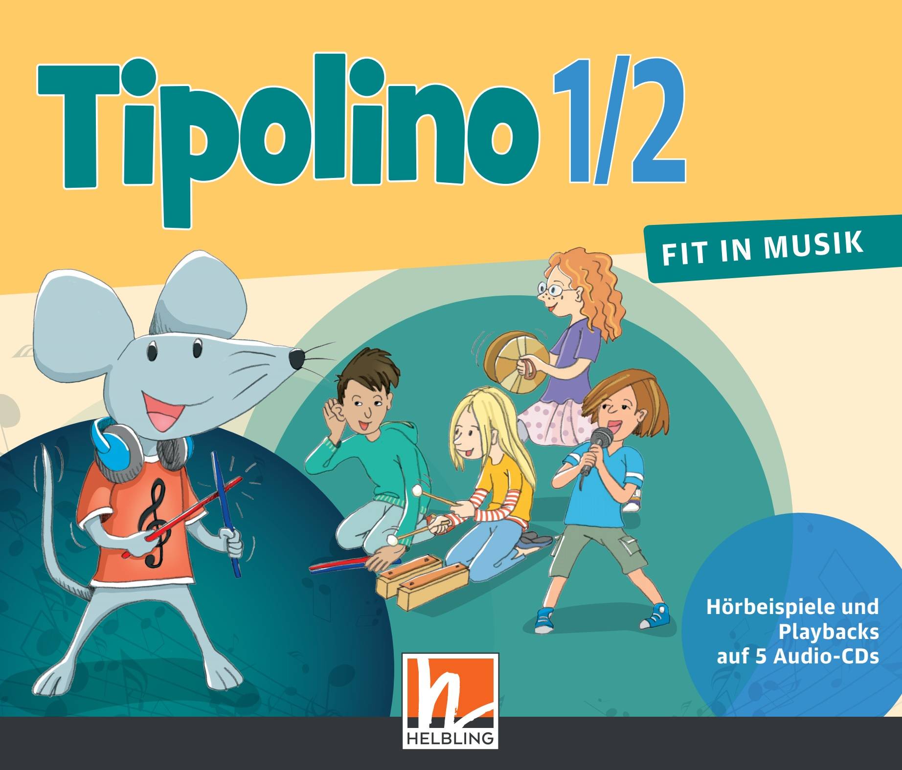 Tipolino 1/2 - Fit in Musik, Ausgabe D - 5 Audio-CDs Klasse 1/2. 5 CDs mit Gesamtaufnahmen und Playbacks