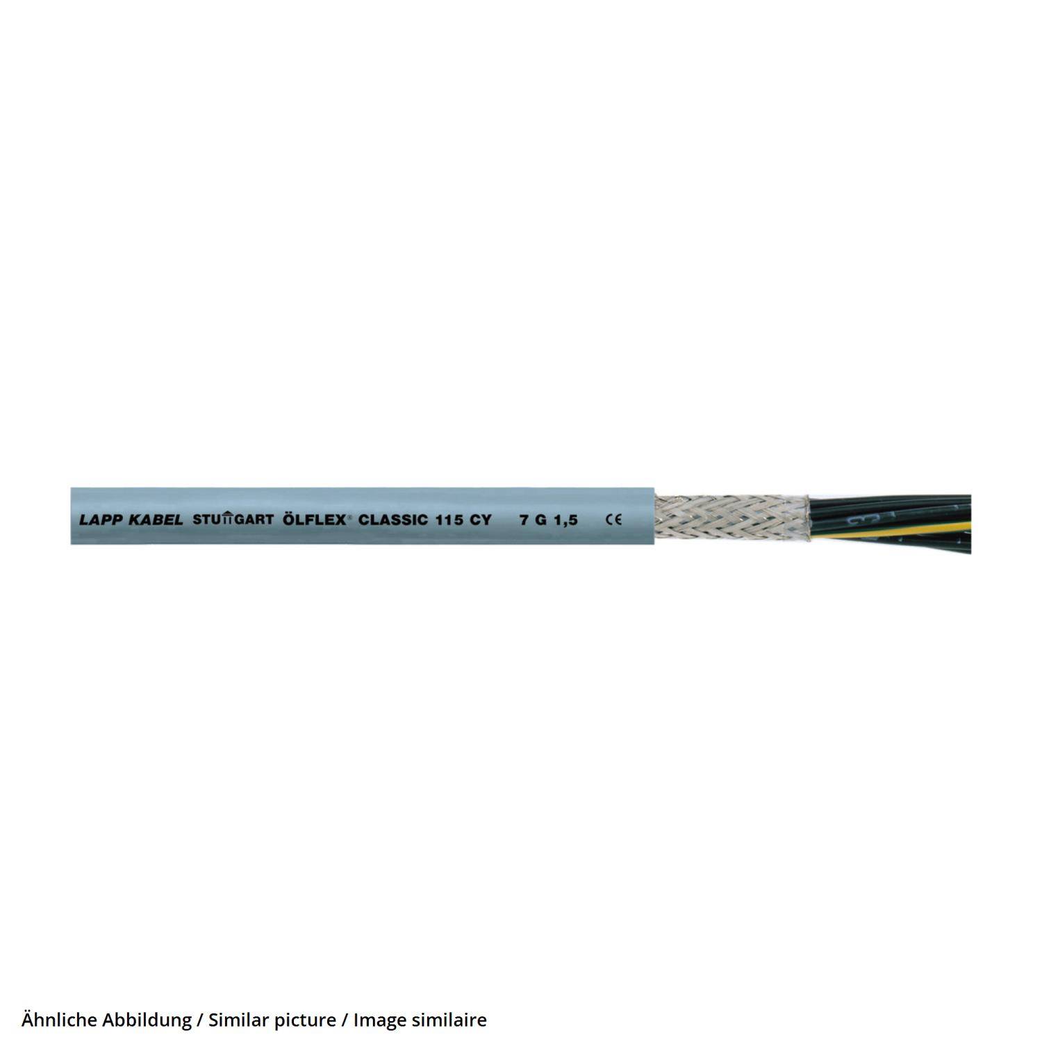 LAPP ÖLFLEX Classic 115 CY 2X0,5mm² AD 5,8mm Nennspannung Uo/U 300V/500V - 1 Meter