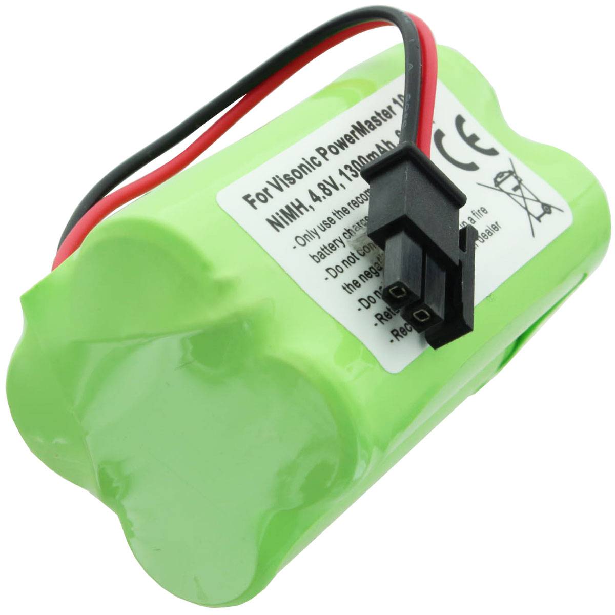 Akku passend für Visonic PowerMaster 10 Akku-NiMH GP130AAM4YMX 4,8 Volt 1300mAh, max. 6,2Wh