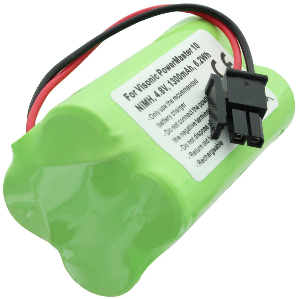 Akku passend für Visonic PowerMaster 10 Akku-NiMH GP130AAM4YMX 4,8 Volt 1300mAh, max. 6,2Wh