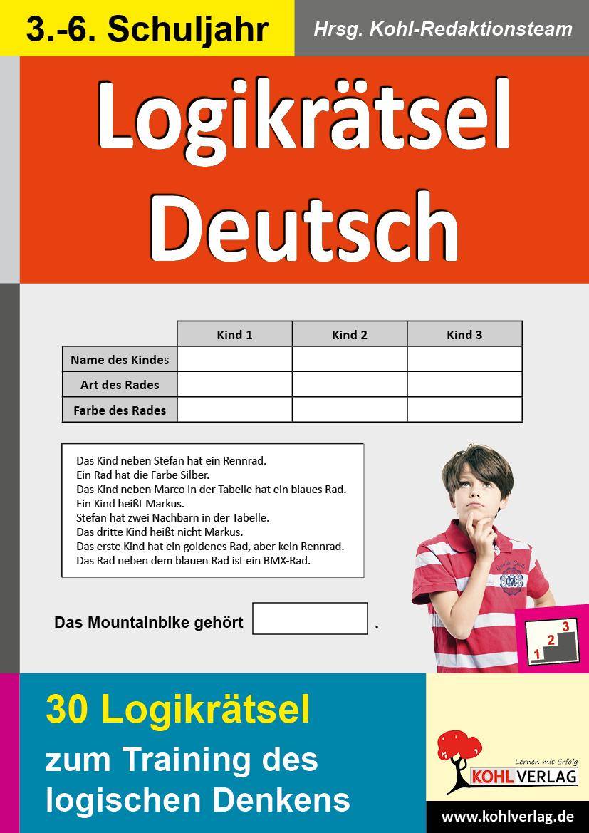 Logikrätsel Deutsch Pfiffige Logicals zum Training des logischen Denkens. 35 Kopiervorlagen, mit Lösungen! Freiarbeit SEK I