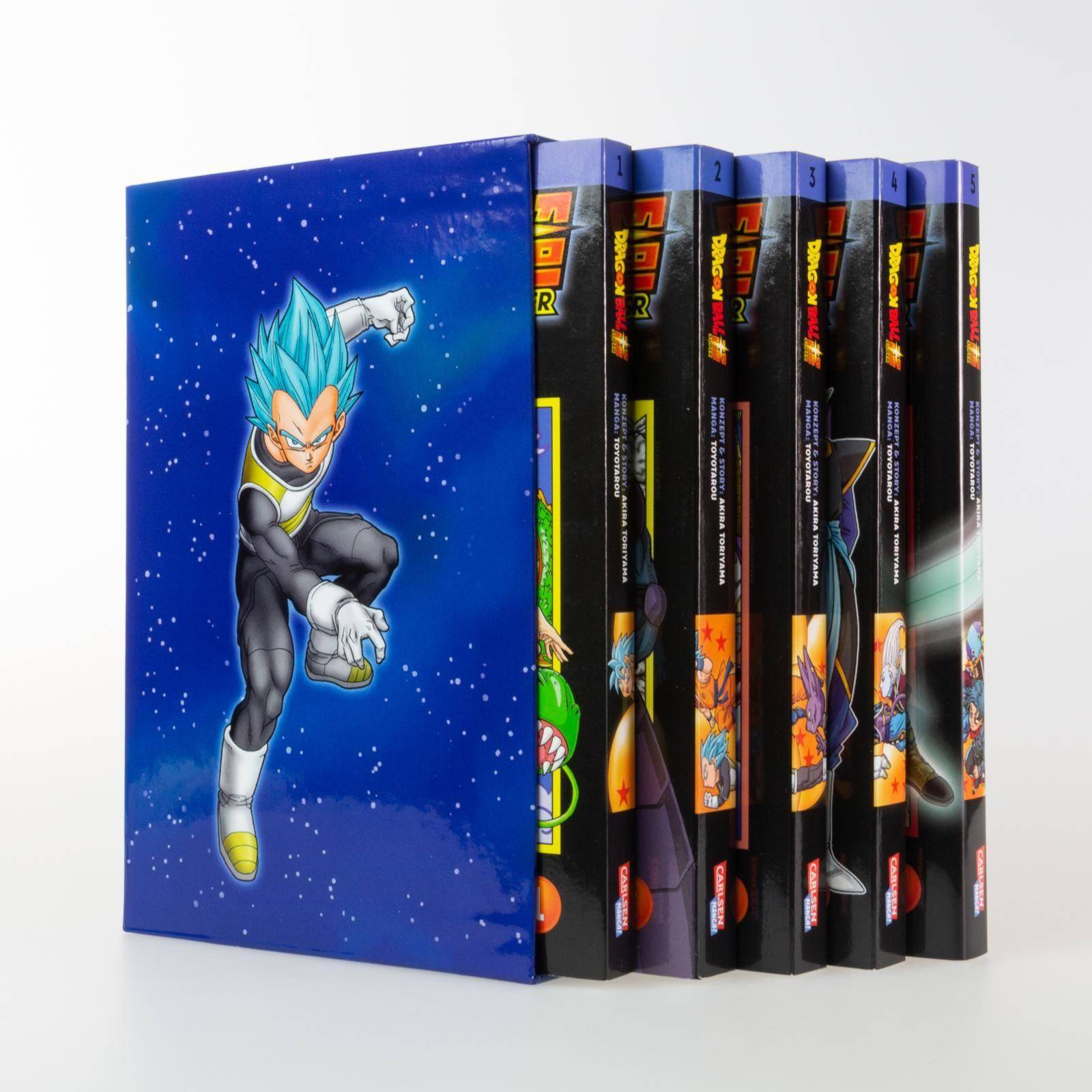 Dragon Ball Super Bände 1-5 im Sammelschuber mit Extra im Sammelschuber mit Extra, 5 Bde in Kassette mit exklusivem Schutzumschlag, Dragon Ball