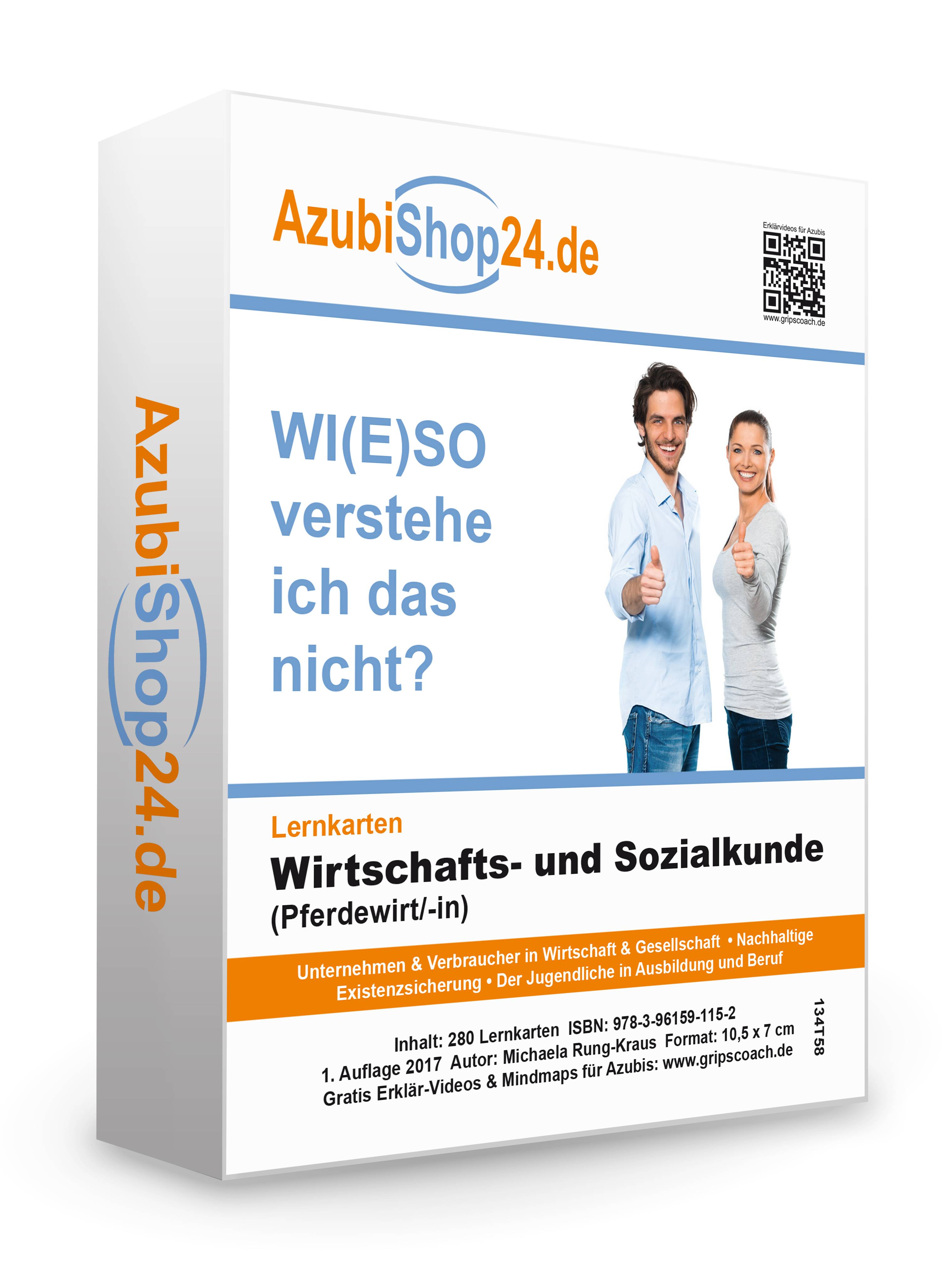 AzubiShop24.de Lernkarten Wirtschafts- und Sozialkunde (Pferdewirt/-in). Wiso Prüfung Prüfungsvorbereitung