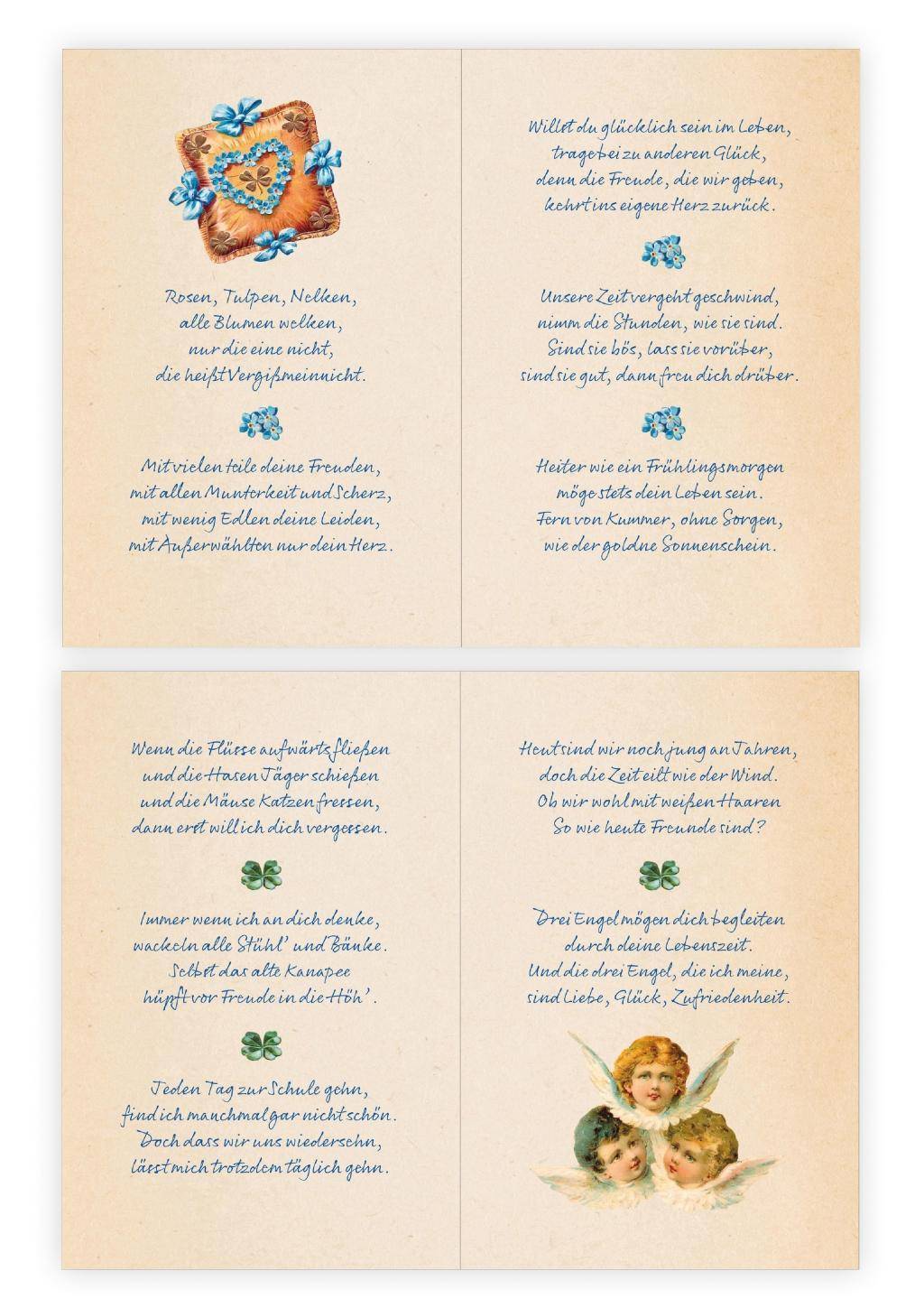 Aus der guten alten Zeit Poesiealbumsprüche, Gedichte, Geschichten