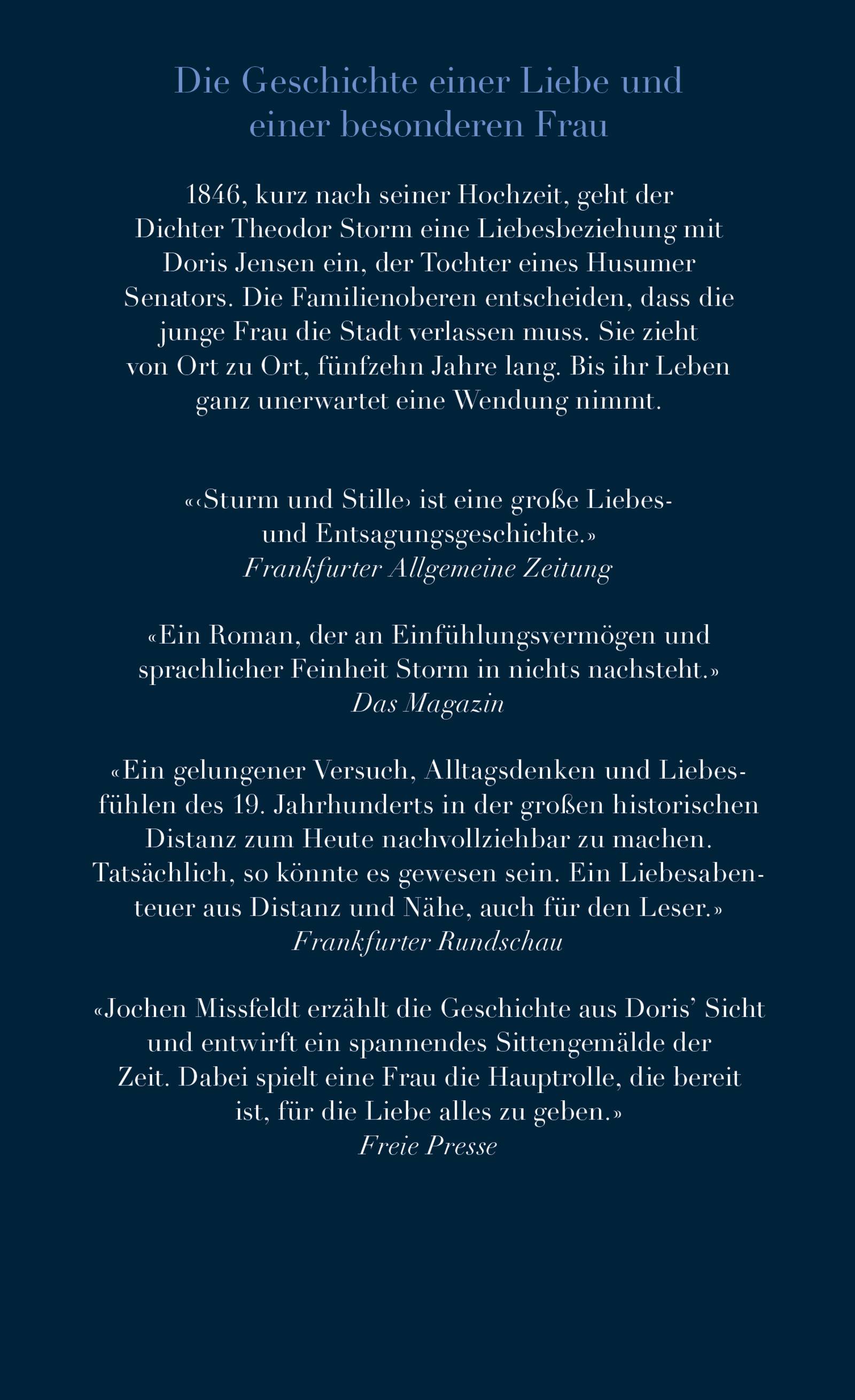 Sturm und Stille Roman