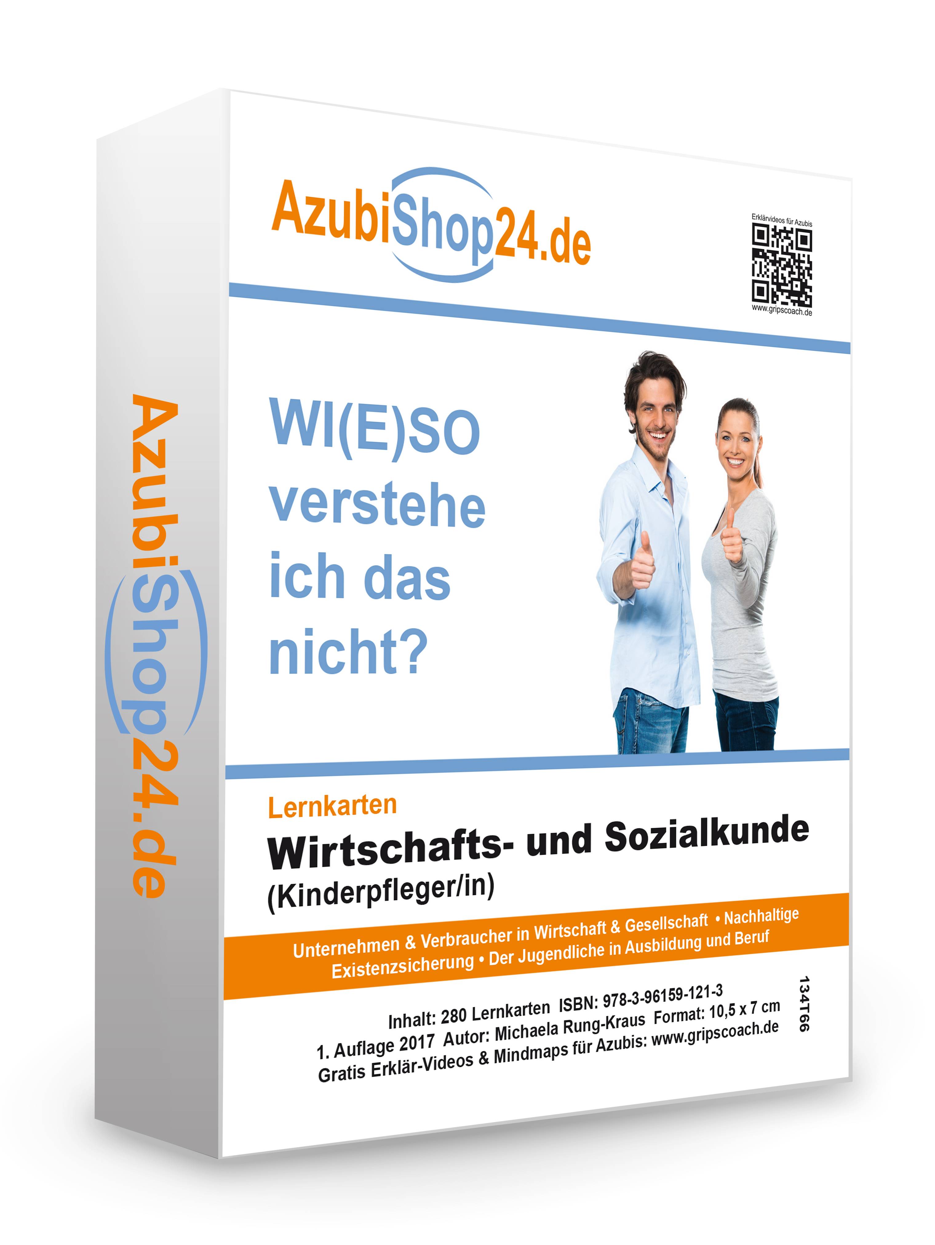 AzubiShop24.de Lernkarten Basis Wirtschafts- und Sozialkunde (Kinderpfleger/-in) Prüfungsvorbereitung auf die Abschlussprüfung