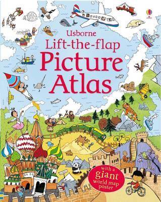 Lift-The-Flap Picture Atlas With a giant world map poster