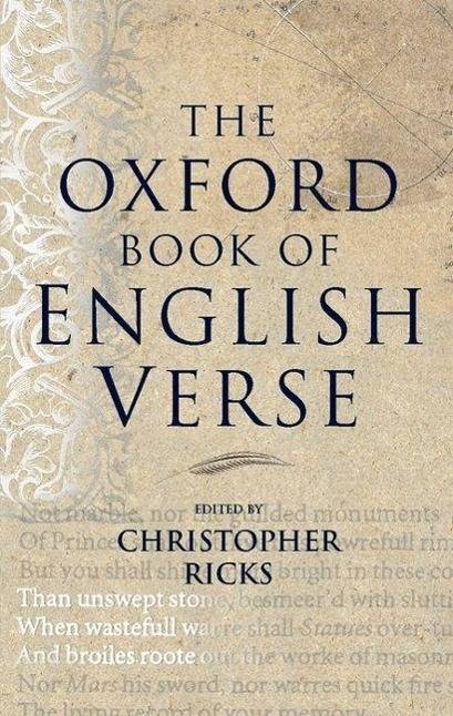 The Oxford Book Of English Verse