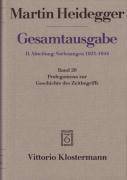 Prolegomena zur Geschichte des Zeitbegriffs Marburger Vorlesung Sommersemester 1925