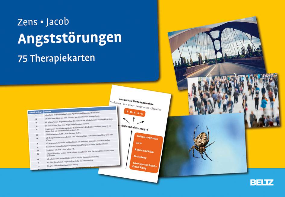 Angststörungen, 75 Therapiekarten 75 Therapiekarten. Kartenset mit 75 Karten für die Psychotherapie. Mit 28-seitigem Booklet