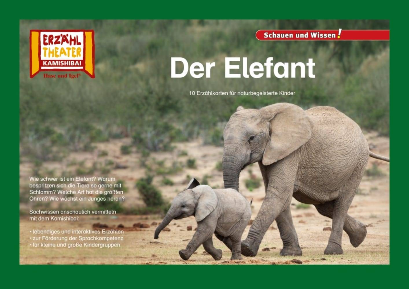 Kamishibai: Der Elefant 10 Fotobildkarten für das Erzähltheater