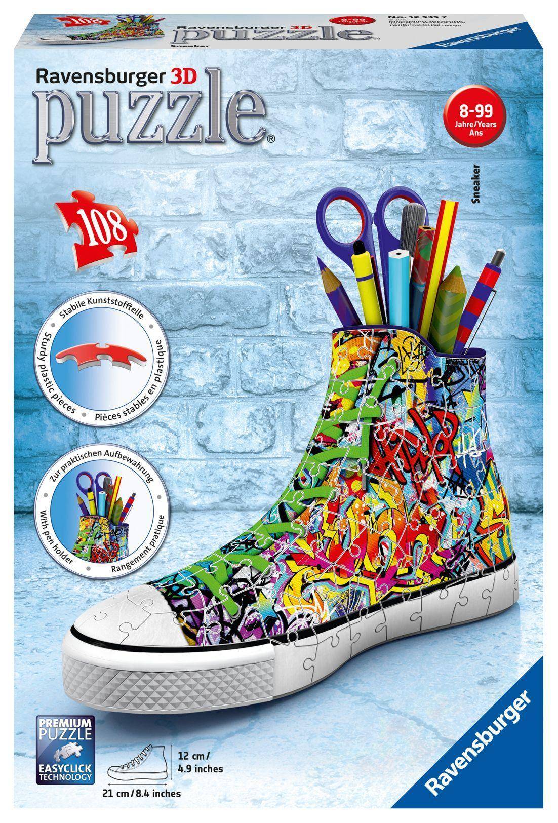 Puzzel 3D Sneaker Graffiti Zur praktischen Aufbewahrung