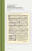 Apropos Doktor Faustus Briefwechsel Arnold Schönberg - Thomas Mann 1930-1951
