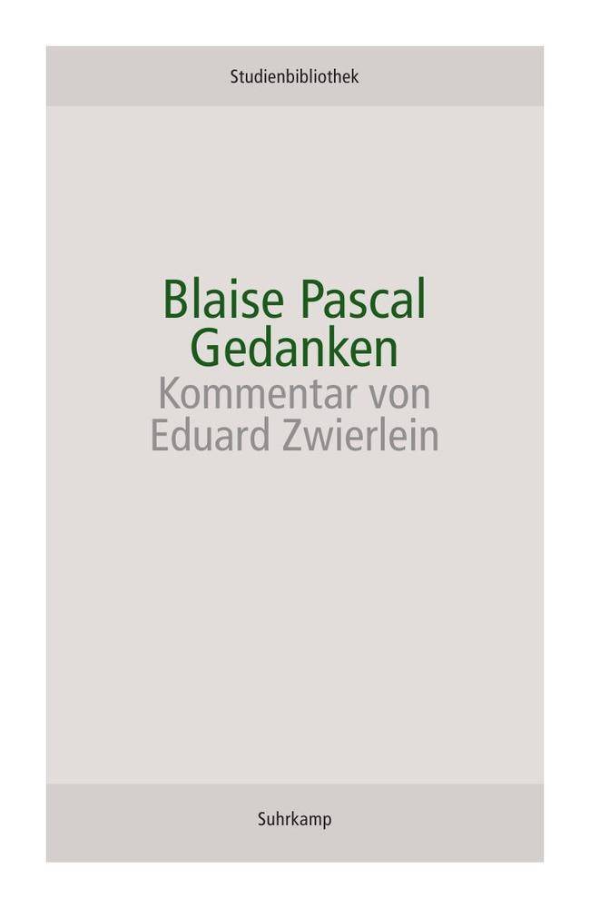 Gedanken Suhrkamp Studienbibliothek 20