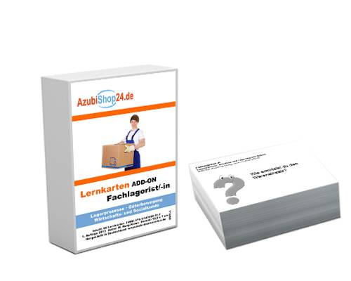 AzubiShop24.de Add-on-Lernkarten Fachlagerist + Lagerlogistik Erfolgreiche Prüfungsvorbereitung auf die Abschlussprüfung
