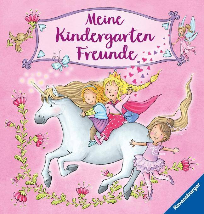 Meine Kindergartenfreunde: Einhorn Eintragbuch 20 x 21,5 cm, Freundebuch