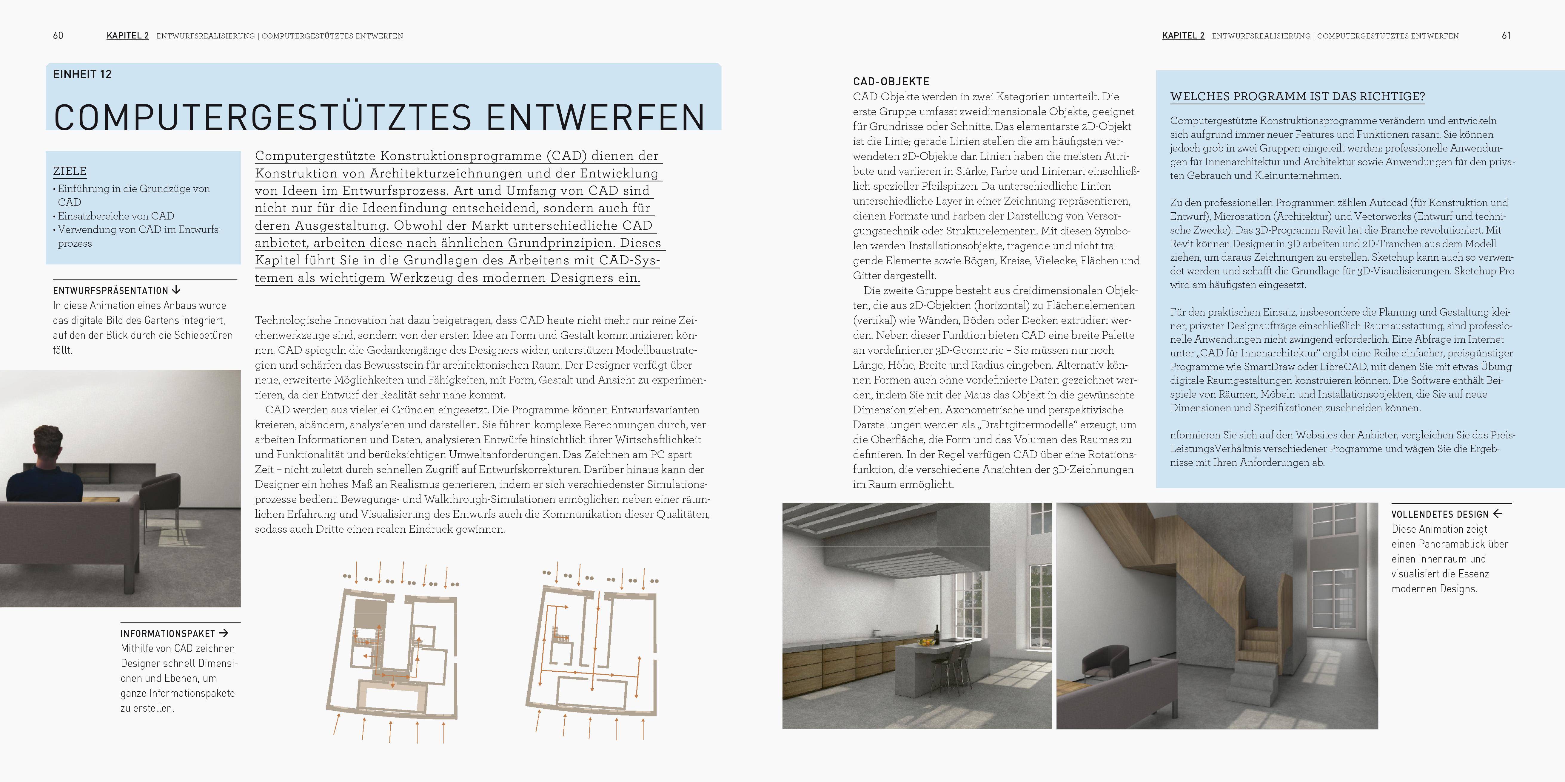 Der Interior Design Kurs Grundlagen, Techniken und Übungen zur Innenarchitektur. Konzepte entwerfen, planen, zeichnen, umsetzen. Plus Tipps für die
