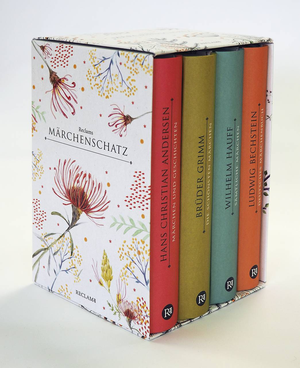 Reclams Märchenschatz Vier Bände im Schuber: Hans Christian Andersen: Märchen und Geschichten | Ludwig Bechstein: Deutsches Märchenbuch | Brüder