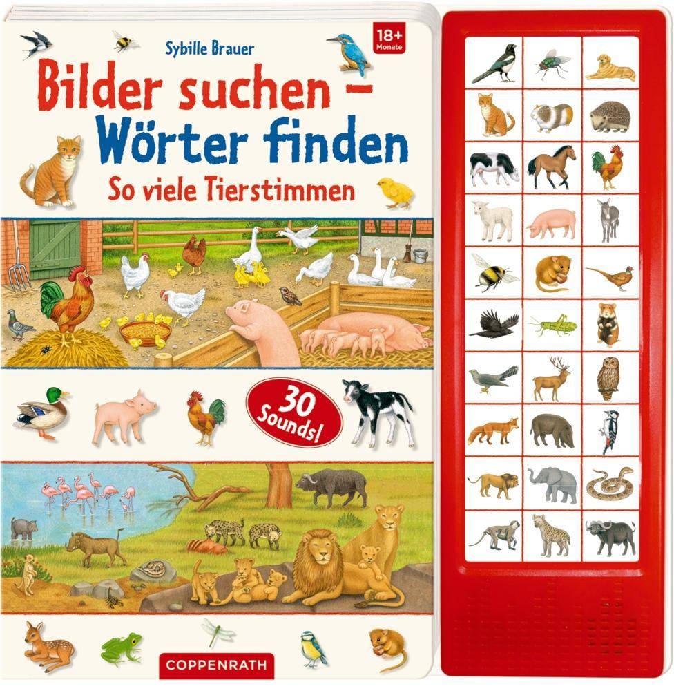 Bilder suchen - Wörter finden - So viele Tierstimmen, mit Soundleiste 30 Sounds