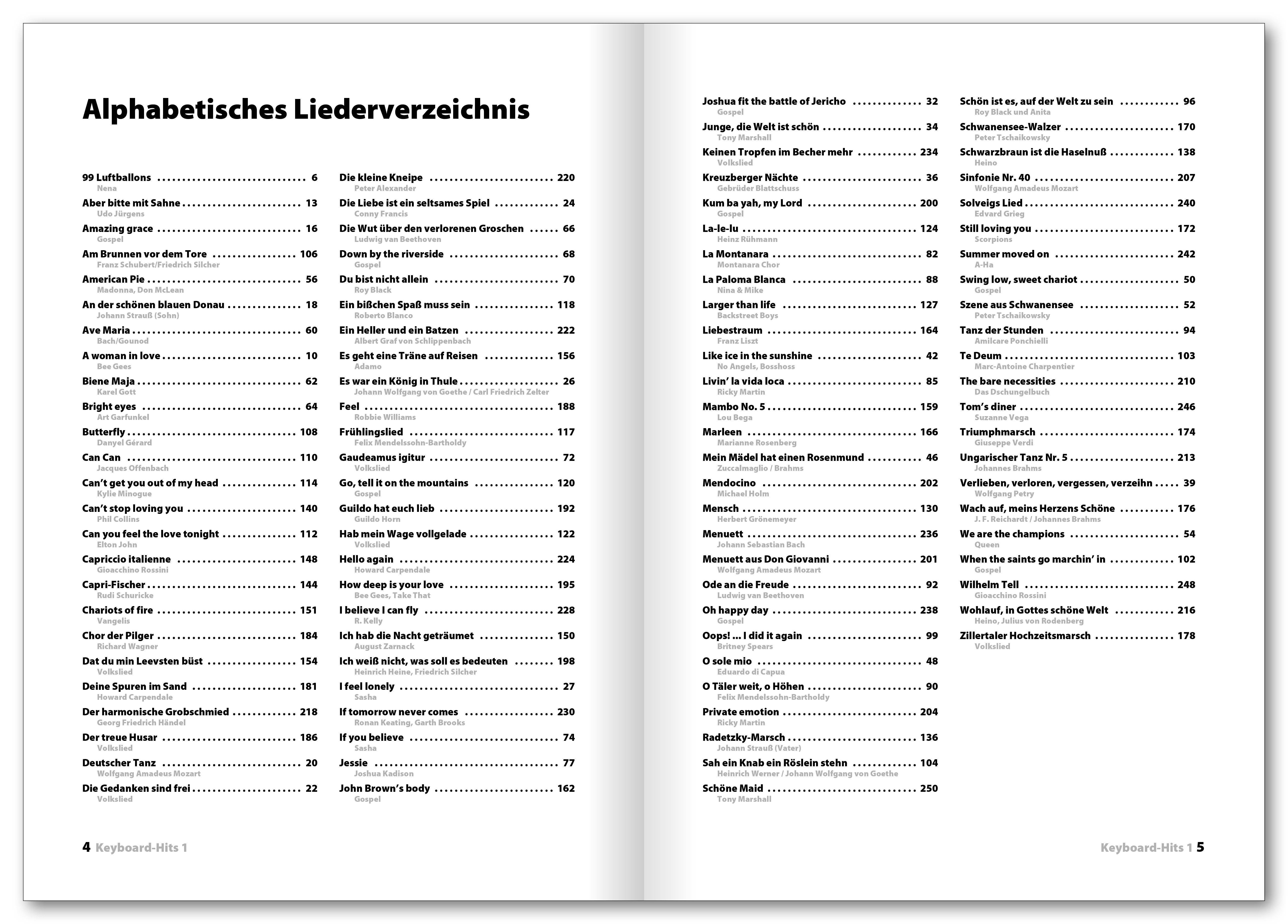 Keyboard-Hits. Bd.1 100 der schönsten Songs aus Pop, Klassik, Gospel, Schlager und Volkslied. Akkorddiagramme, Fingersätze & Registrierungsvorschlä